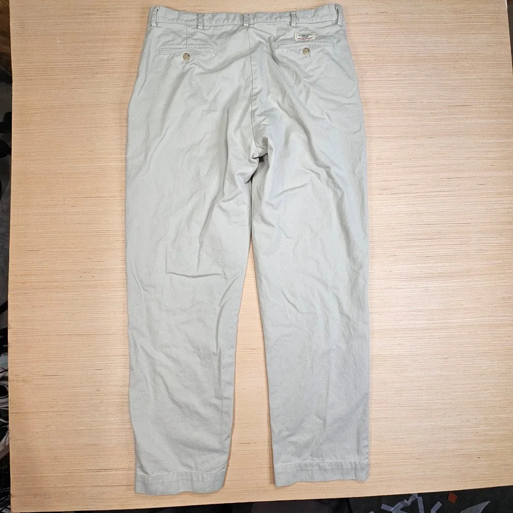 Polo Ralph Lauren Classic Chino Pants Mens 38x32‎ Fits 36x31 Tan Cotton Casual